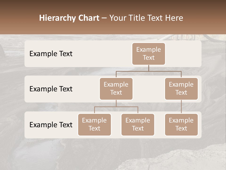 A Large Open Pit Filled With Water And Dirt PowerPoint Template