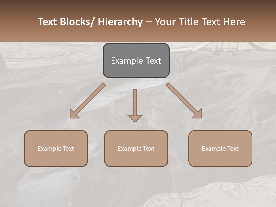A Large Open Pit Filled With Water And Dirt PowerPoint Template