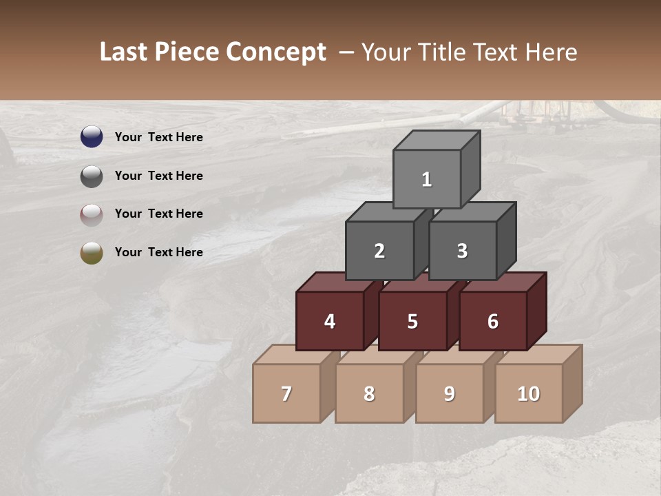 A Large Open Pit Filled With Water And Dirt PowerPoint Template