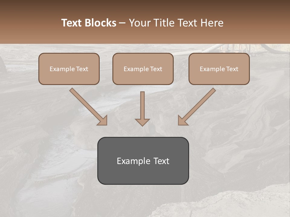 A Large Open Pit Filled With Water And Dirt PowerPoint Template