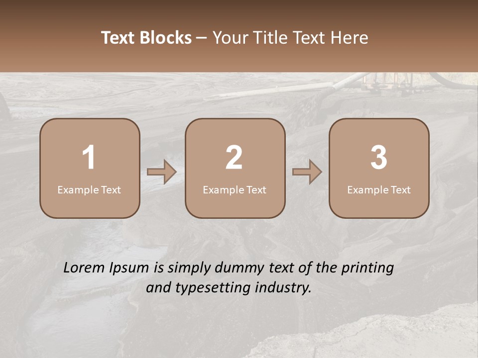 A Large Open Pit Filled With Water And Dirt PowerPoint Template