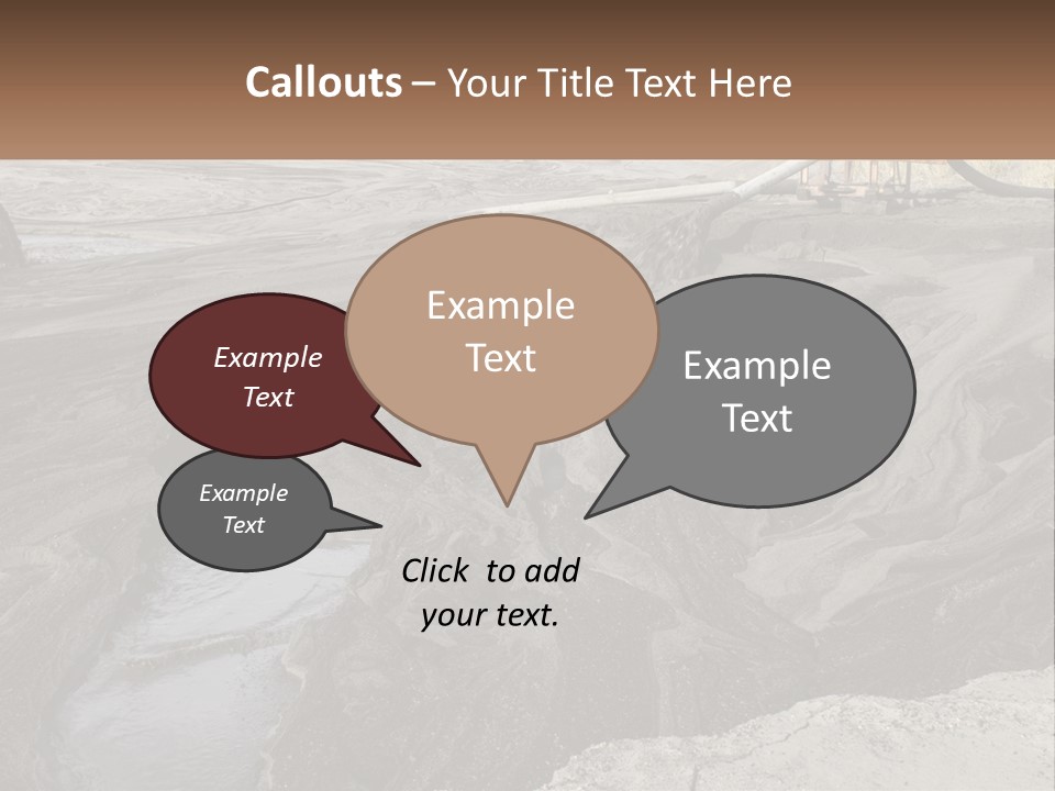 A Large Open Pit Filled With Water And Dirt PowerPoint Template