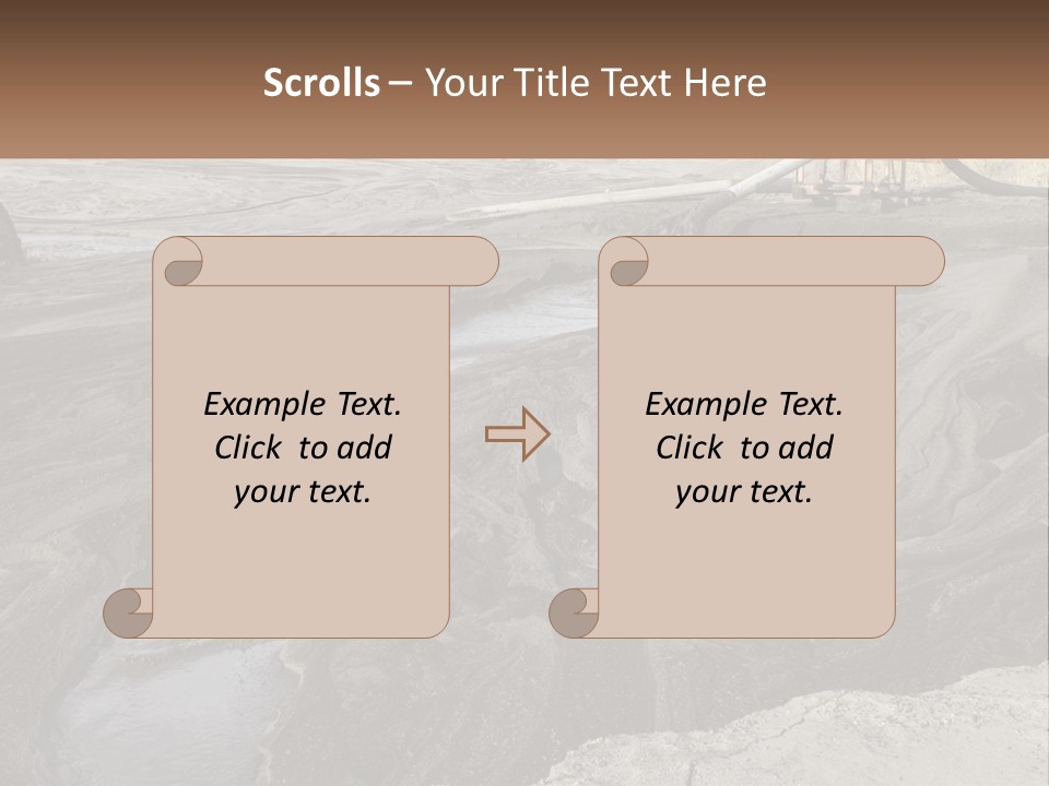 A Large Open Pit Filled With Water And Dirt PowerPoint Template