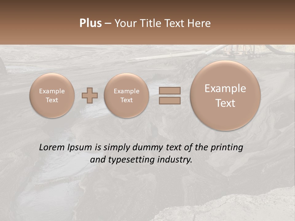 A Large Open Pit Filled With Water And Dirt PowerPoint Template