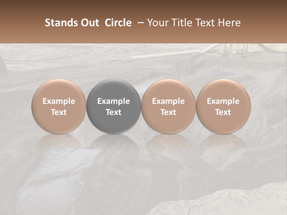 A Large Open Pit Filled With Water And Dirt PowerPoint Template