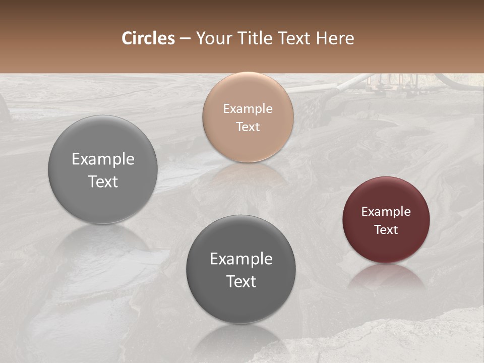 A Large Open Pit Filled With Water And Dirt PowerPoint Template