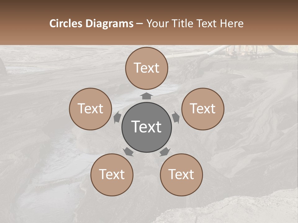 A Large Open Pit Filled With Water And Dirt PowerPoint Template