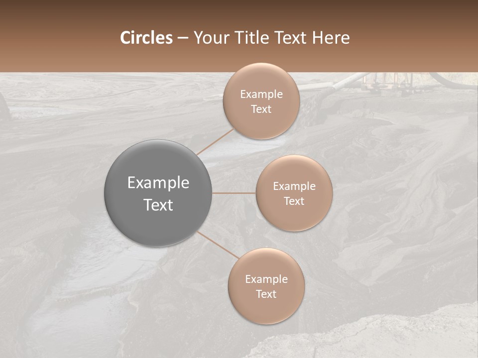A Large Open Pit Filled With Water And Dirt PowerPoint Template