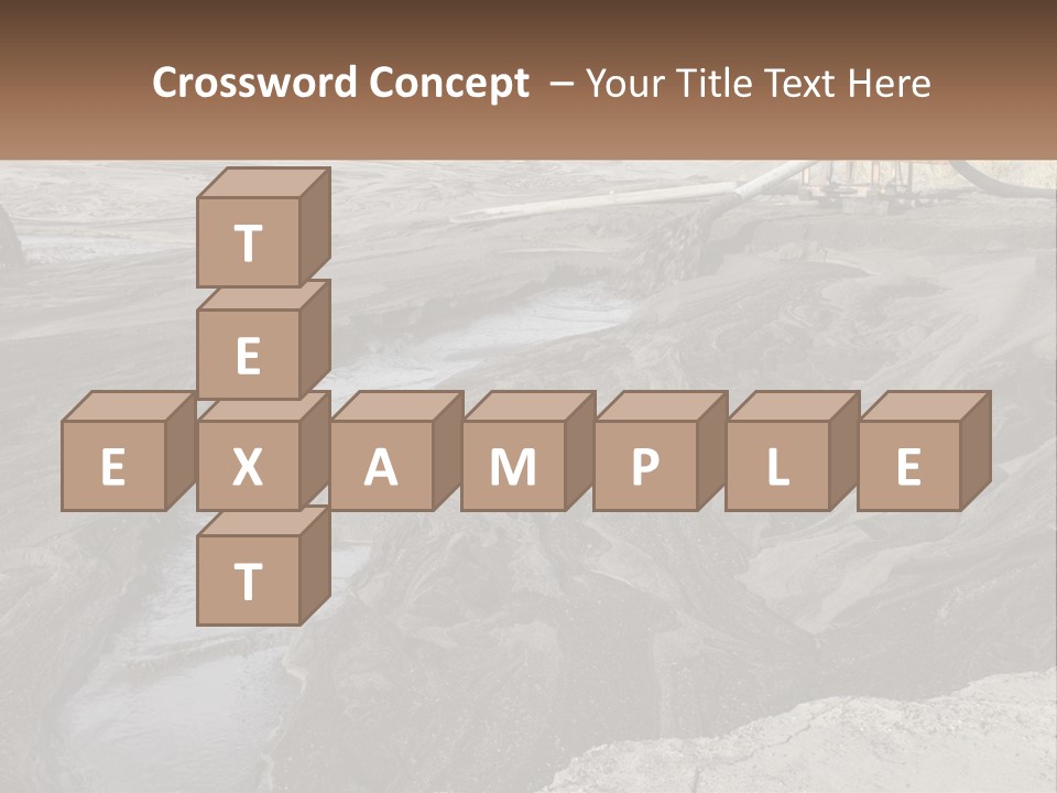 A Large Open Pit Filled With Water And Dirt PowerPoint Template