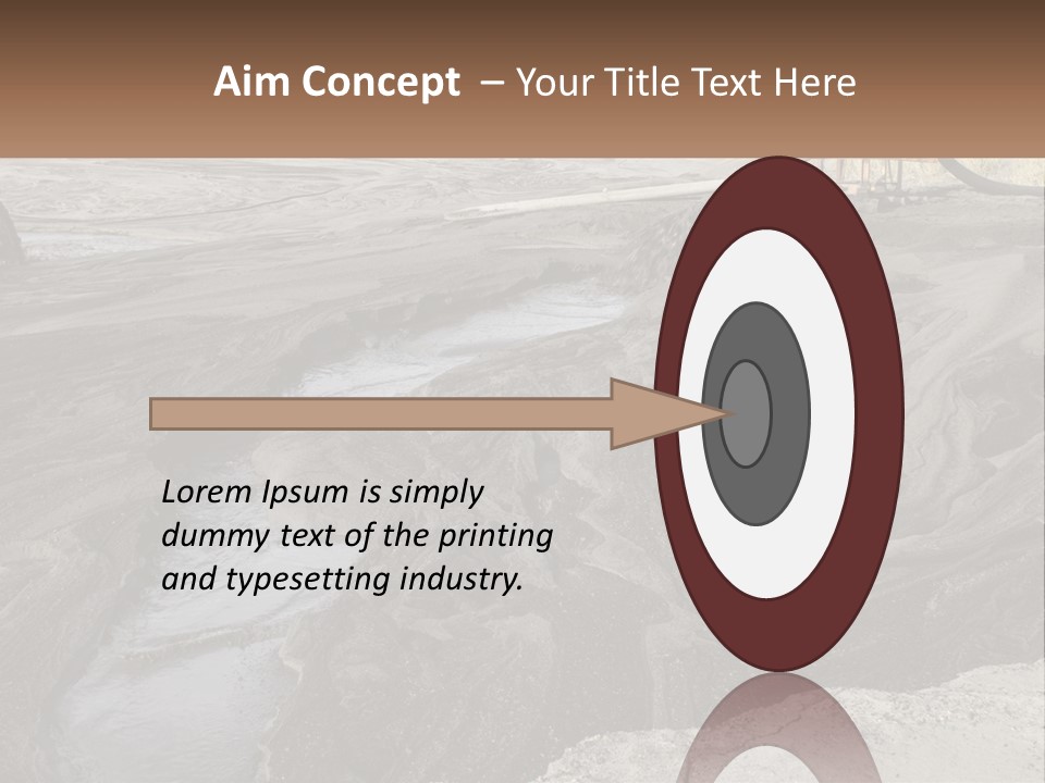 A Large Open Pit Filled With Water And Dirt PowerPoint Template