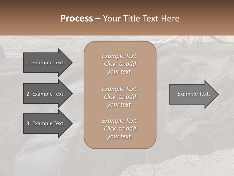 A Large Open Pit Filled With Water And Dirt PowerPoint Template