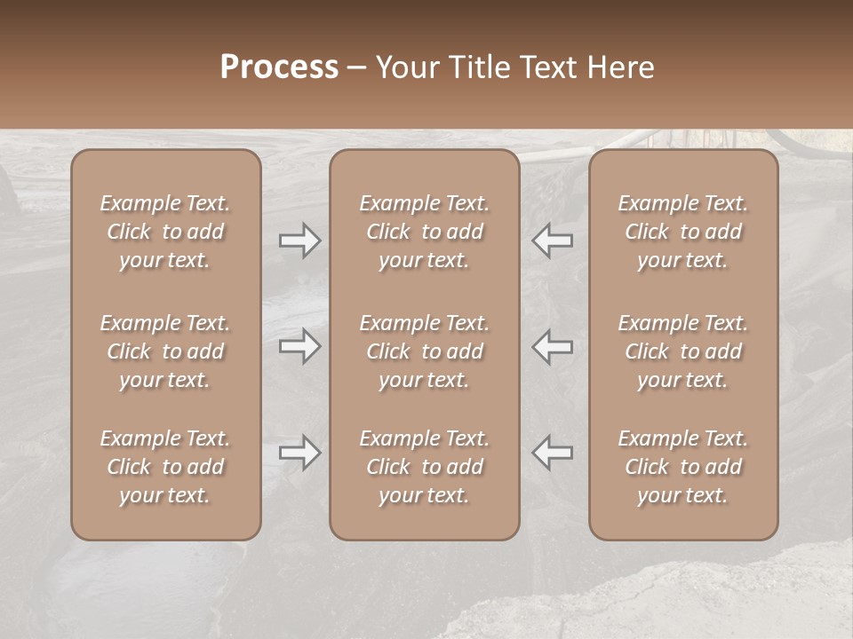 A Large Open Pit Filled With Water And Dirt PowerPoint Template