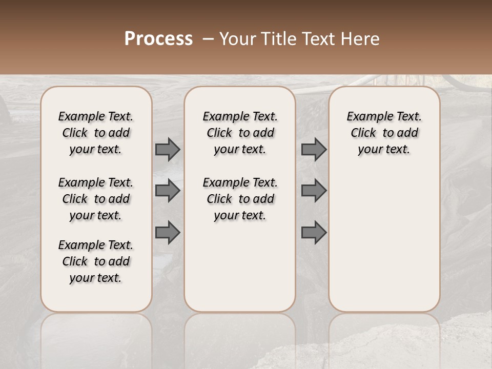 A Large Open Pit Filled With Water And Dirt PowerPoint Template