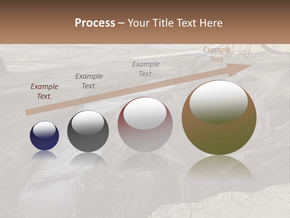 A Large Open Pit Filled With Water And Dirt PowerPoint Template