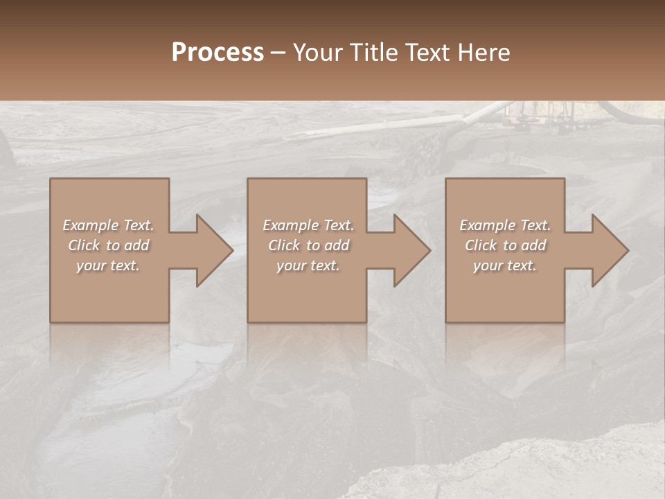 A Large Open Pit Filled With Water And Dirt PowerPoint Template