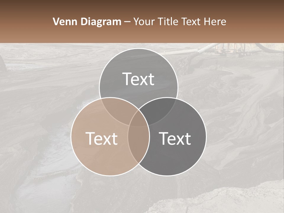 A Large Open Pit Filled With Water And Dirt PowerPoint Template
