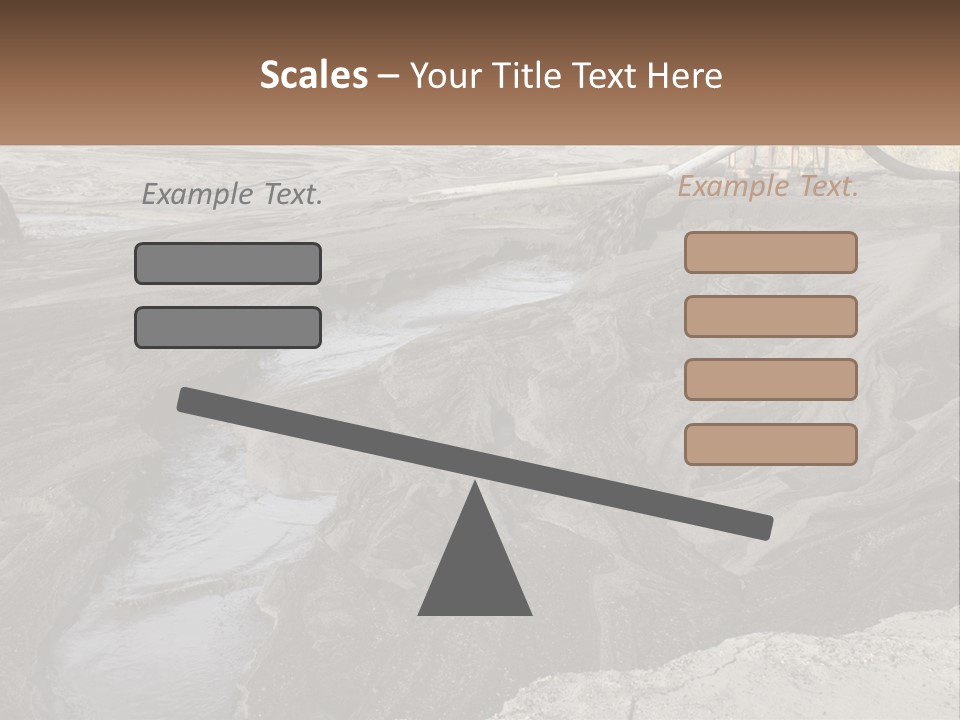 A Large Open Pit Filled With Water And Dirt PowerPoint Template
