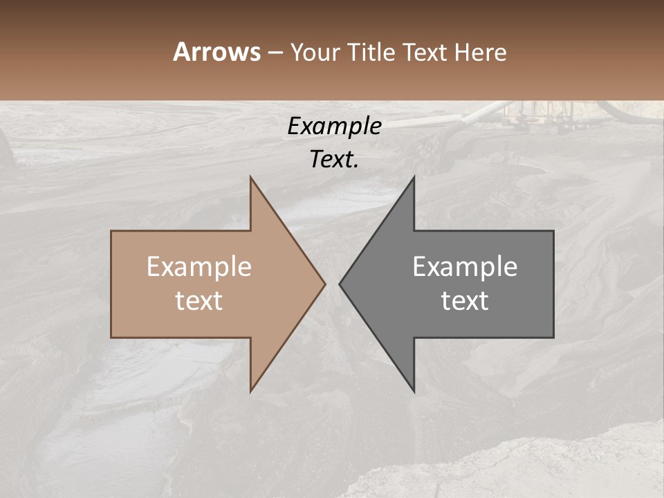 A Large Open Pit Filled With Water And Dirt PowerPoint Template