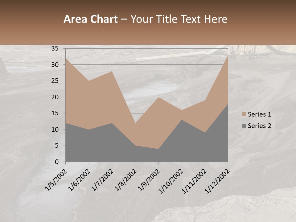 A Large Open Pit Filled With Water And Dirt PowerPoint Template