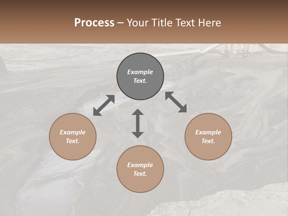 A Large Open Pit Filled With Water And Dirt PowerPoint Template