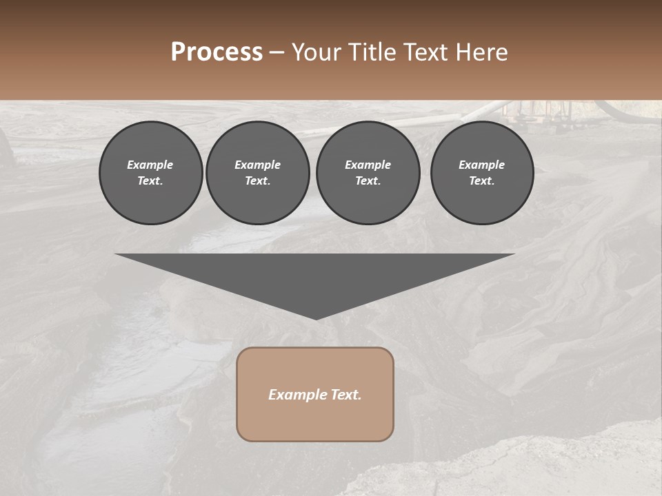 A Large Open Pit Filled With Water And Dirt PowerPoint Template