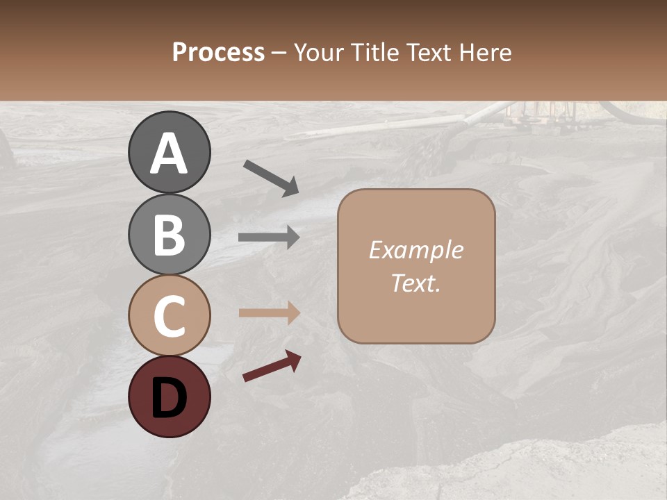 A Large Open Pit Filled With Water And Dirt PowerPoint Template