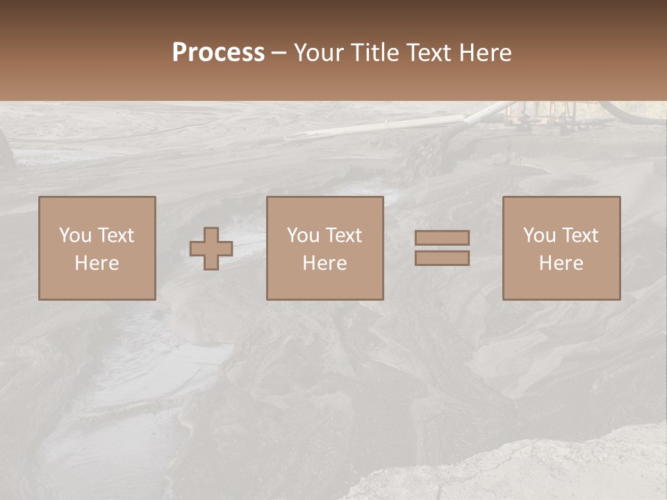 A Large Open Pit Filled With Water And Dirt PowerPoint Template