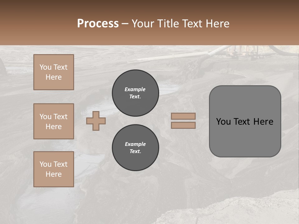 A Large Open Pit Filled With Water And Dirt PowerPoint Template