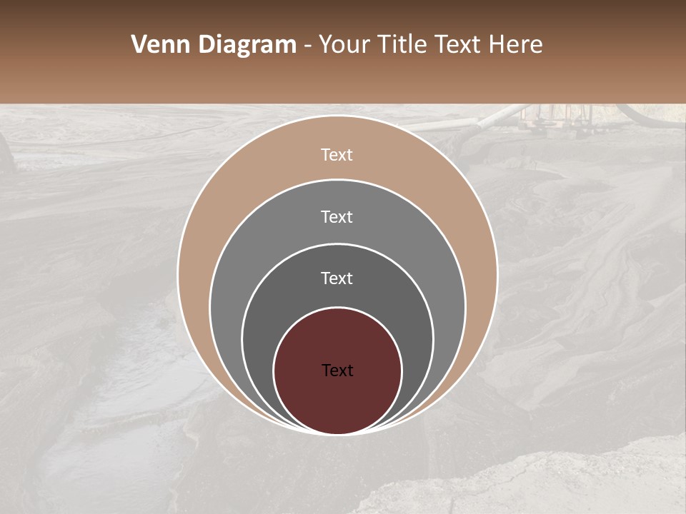 A Large Open Pit Filled With Water And Dirt PowerPoint Template