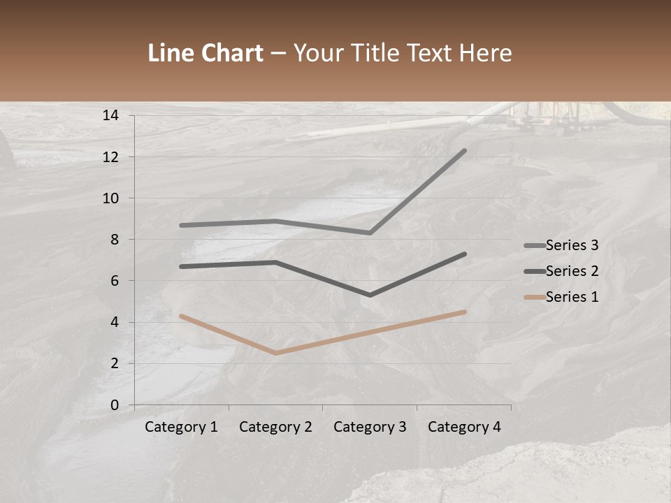 A Large Open Pit Filled With Water And Dirt PowerPoint Template