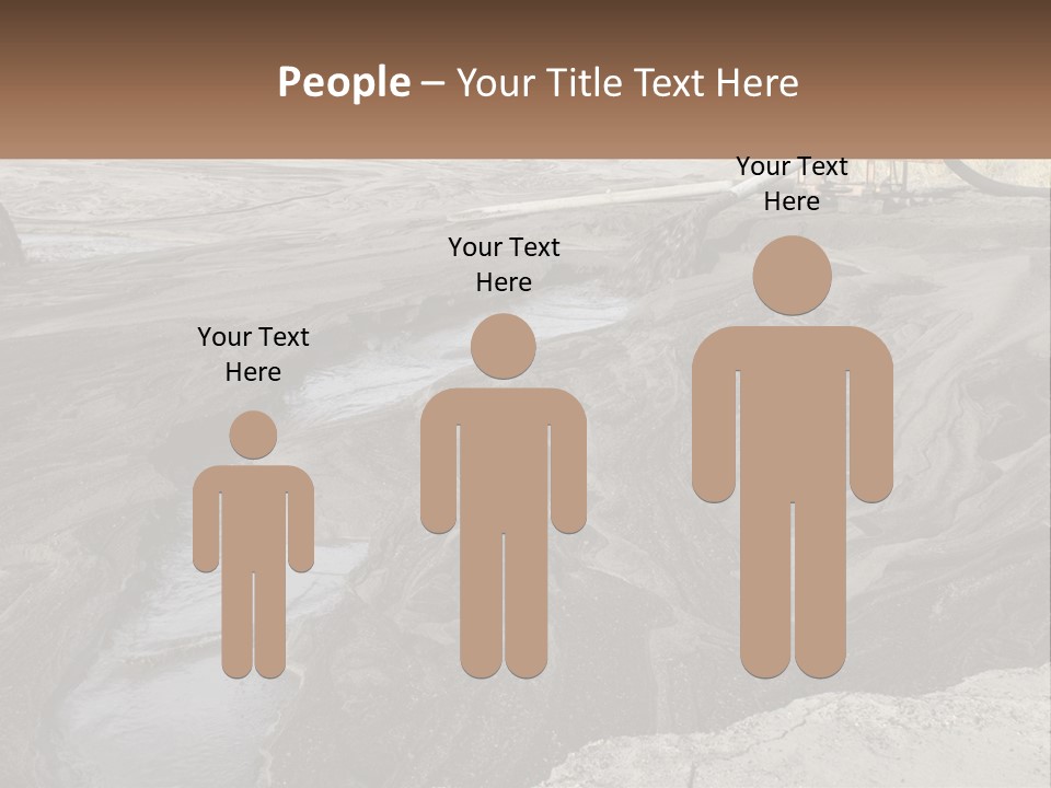A Large Open Pit Filled With Water And Dirt PowerPoint Template