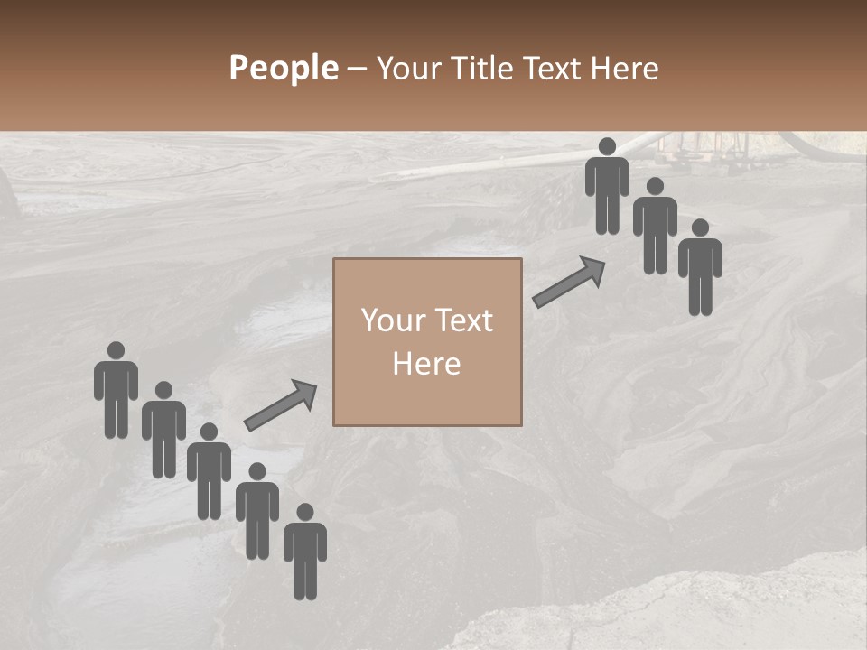 A Large Open Pit Filled With Water And Dirt PowerPoint Template