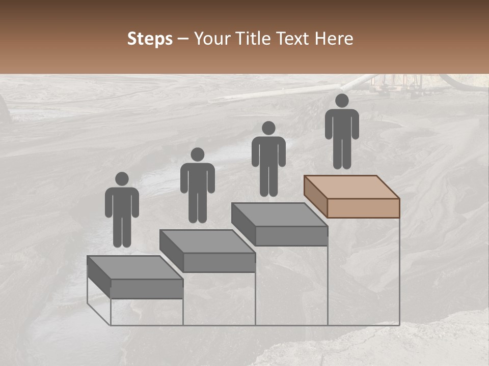 A Large Open Pit Filled With Water And Dirt PowerPoint Template