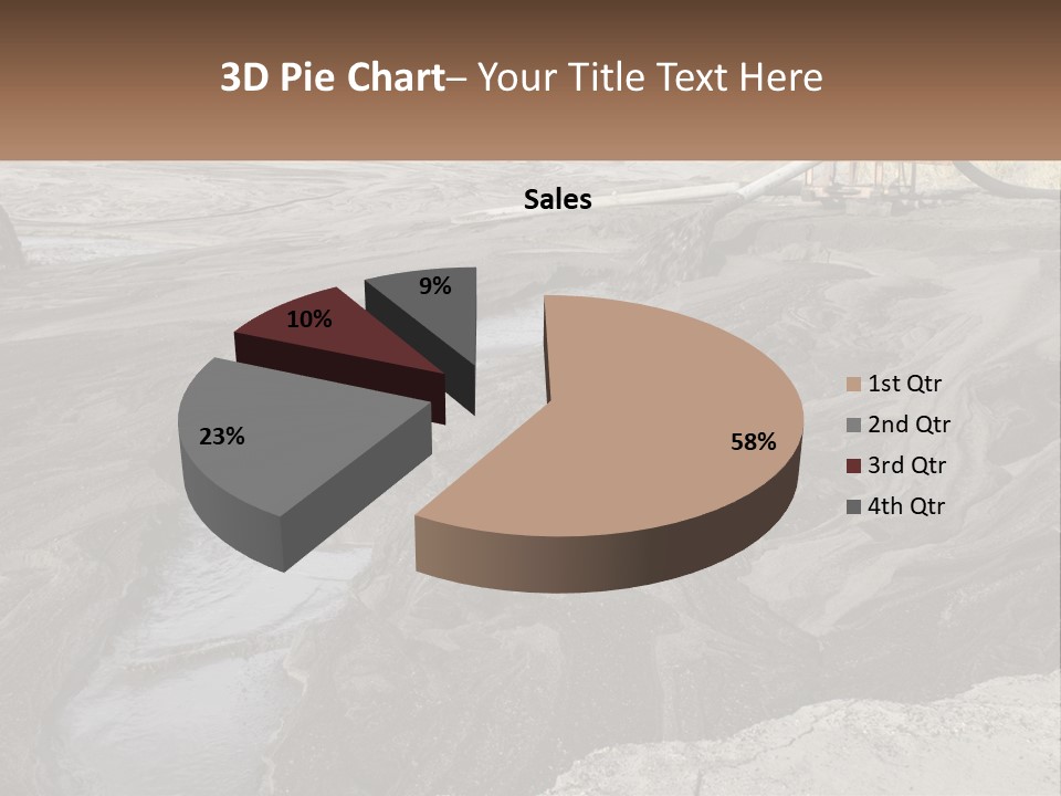 A Large Open Pit Filled With Water And Dirt PowerPoint Template