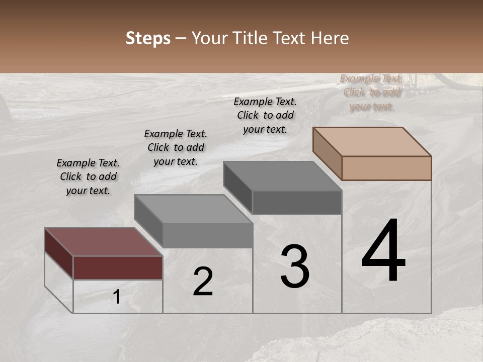 A Large Open Pit Filled With Water And Dirt PowerPoint Template