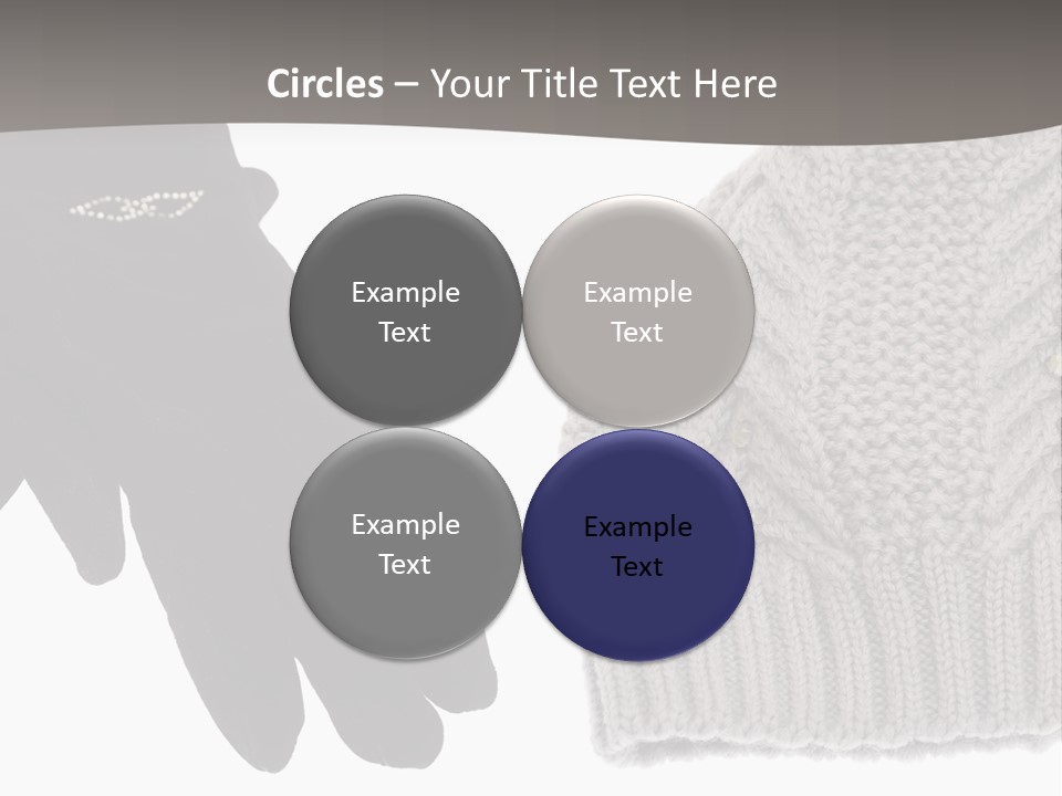 A Pair Of Gloves And A Knitted Hat On A White Background PowerPoint Template