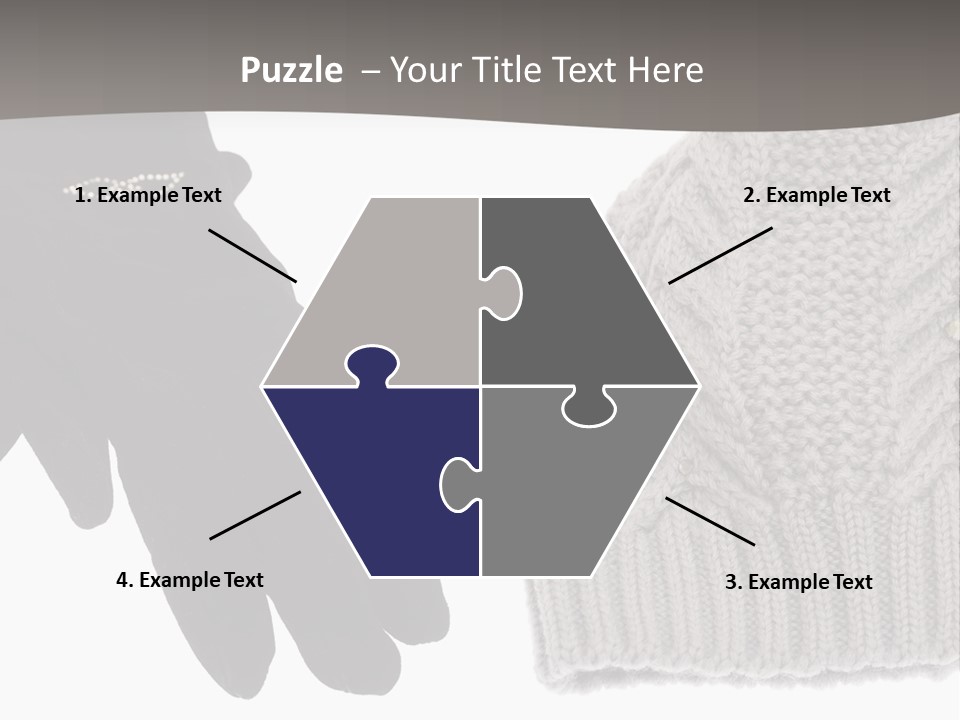 A Pair Of Gloves And A Knitted Hat On A White Background PowerPoint Template