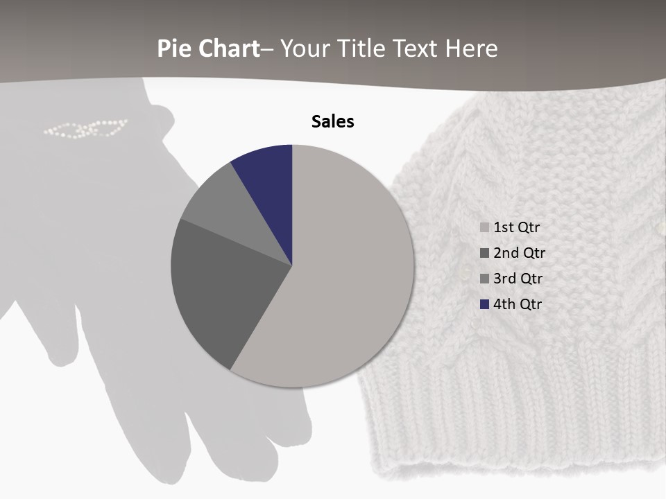 A Pair Of Gloves And A Knitted Hat On A White Background PowerPoint Template