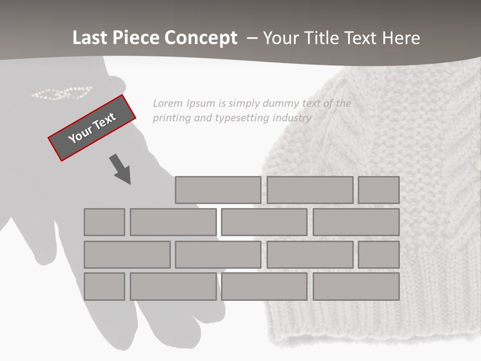 A Pair Of Gloves And A Knitted Hat On A White Background PowerPoint Template