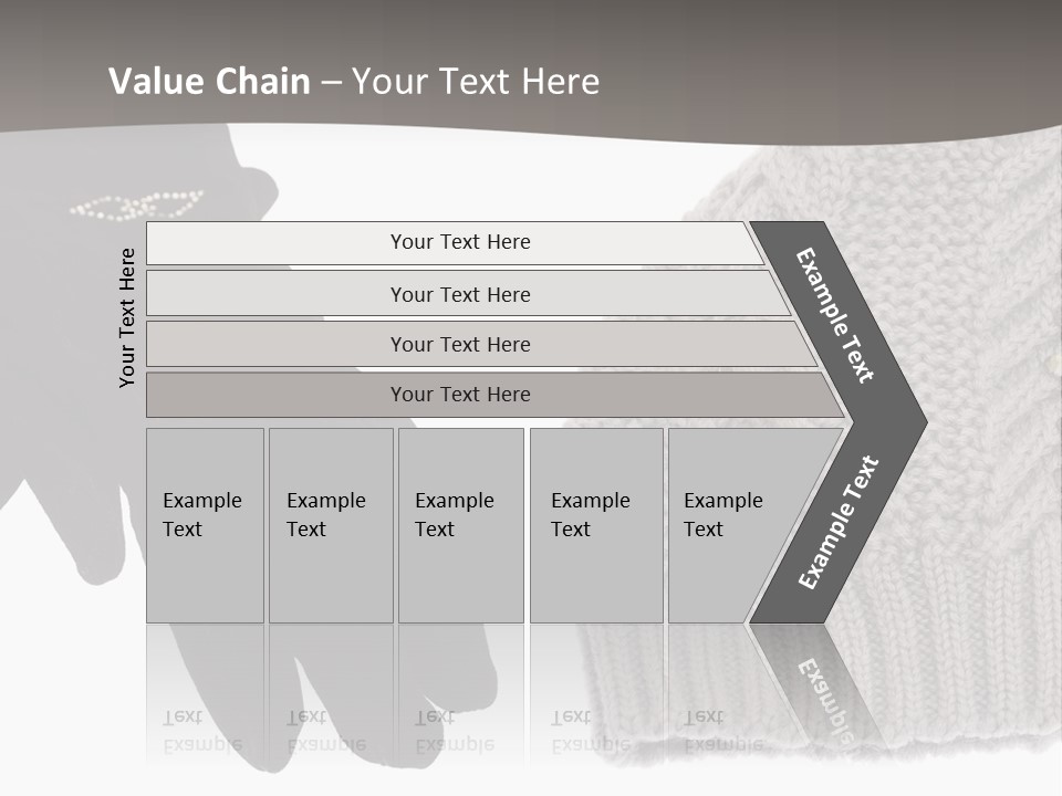 A Pair Of Gloves And A Knitted Hat On A White Background PowerPoint Template