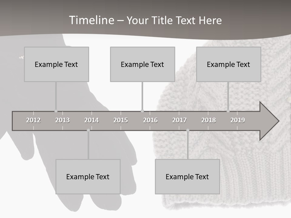 A Pair Of Gloves And A Knitted Hat On A White Background PowerPoint Template