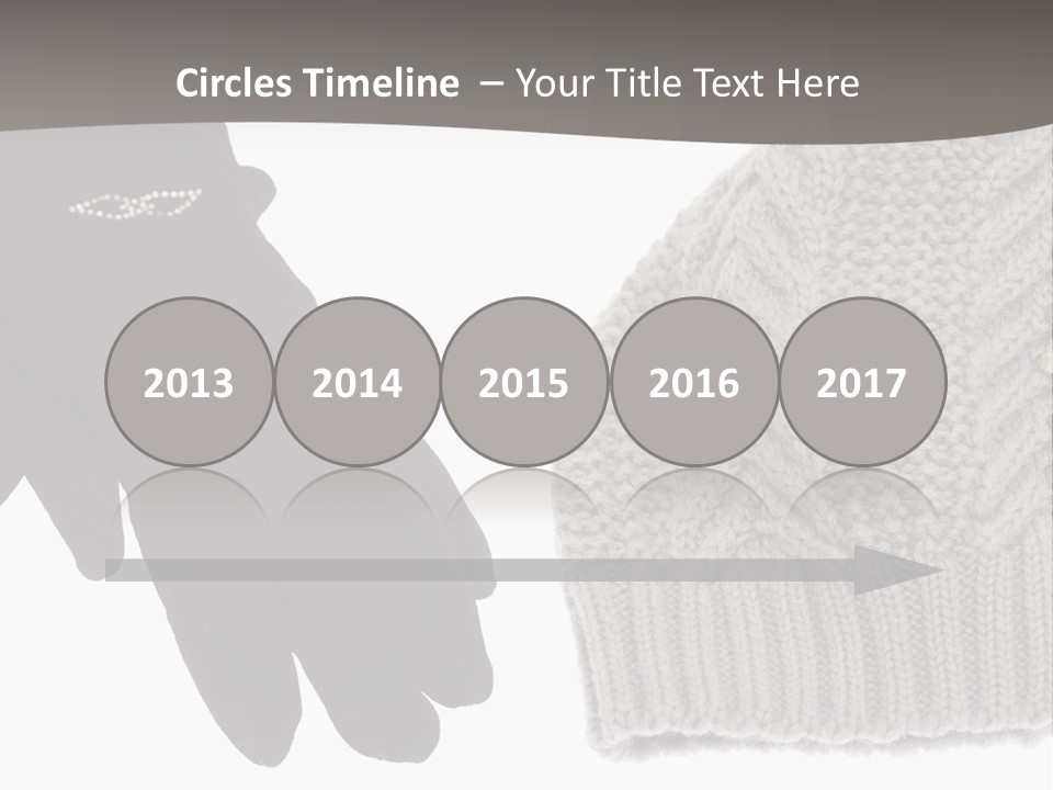 A Pair Of Gloves And A Knitted Hat On A White Background PowerPoint Template