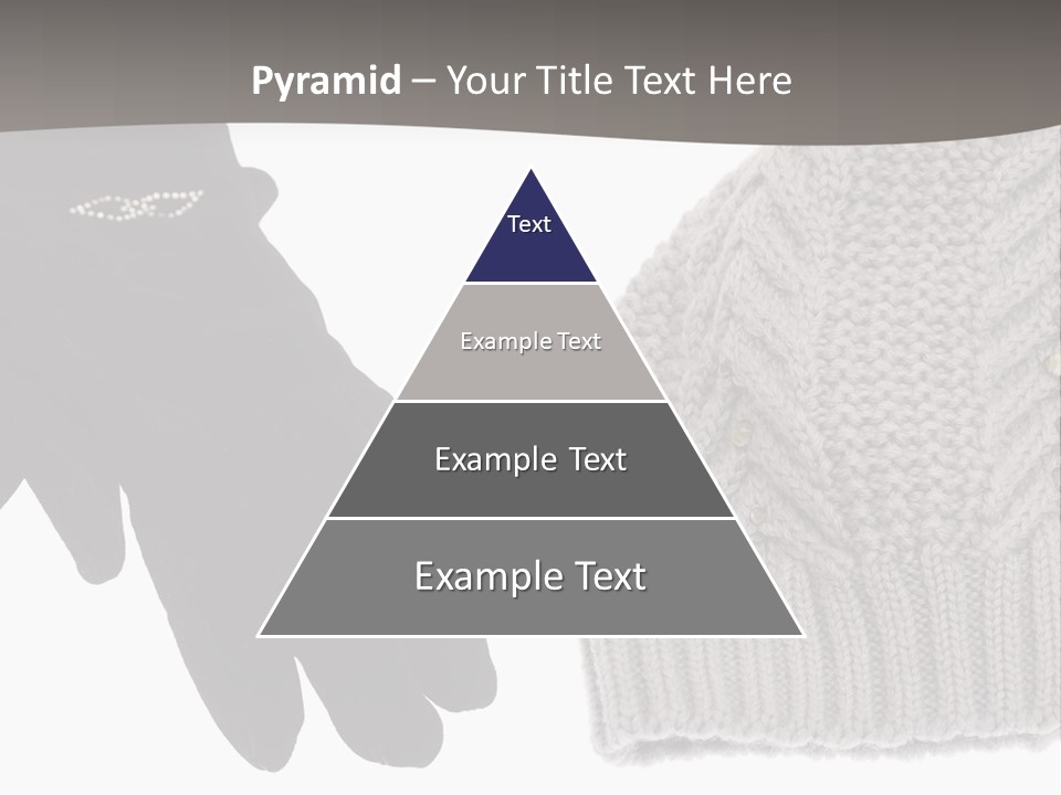 A Pair Of Gloves And A Knitted Hat On A White Background PowerPoint Template