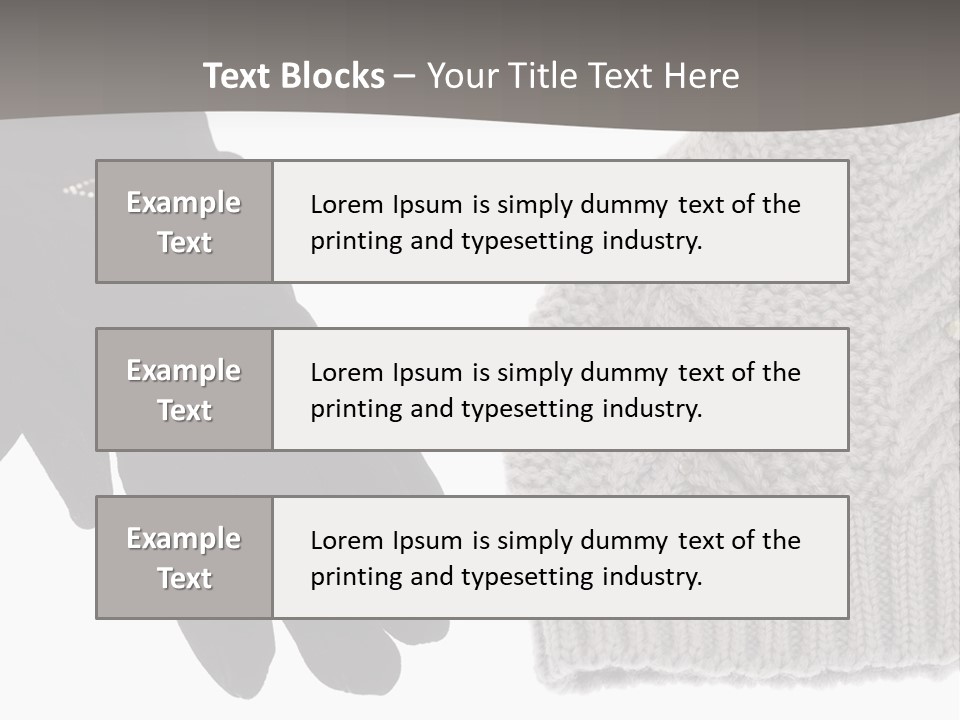 A Pair Of Gloves And A Knitted Hat On A White Background PowerPoint Template