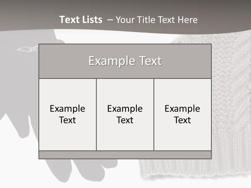 A Pair Of Gloves And A Knitted Hat On A White Background PowerPoint Template