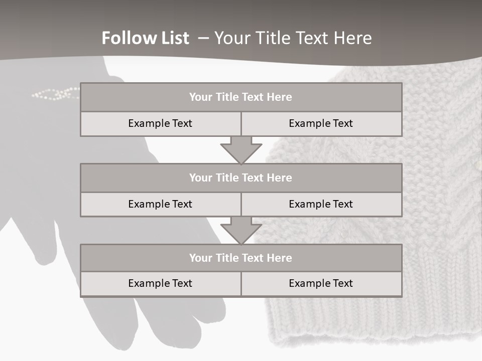 A Pair Of Gloves And A Knitted Hat On A White Background PowerPoint Template