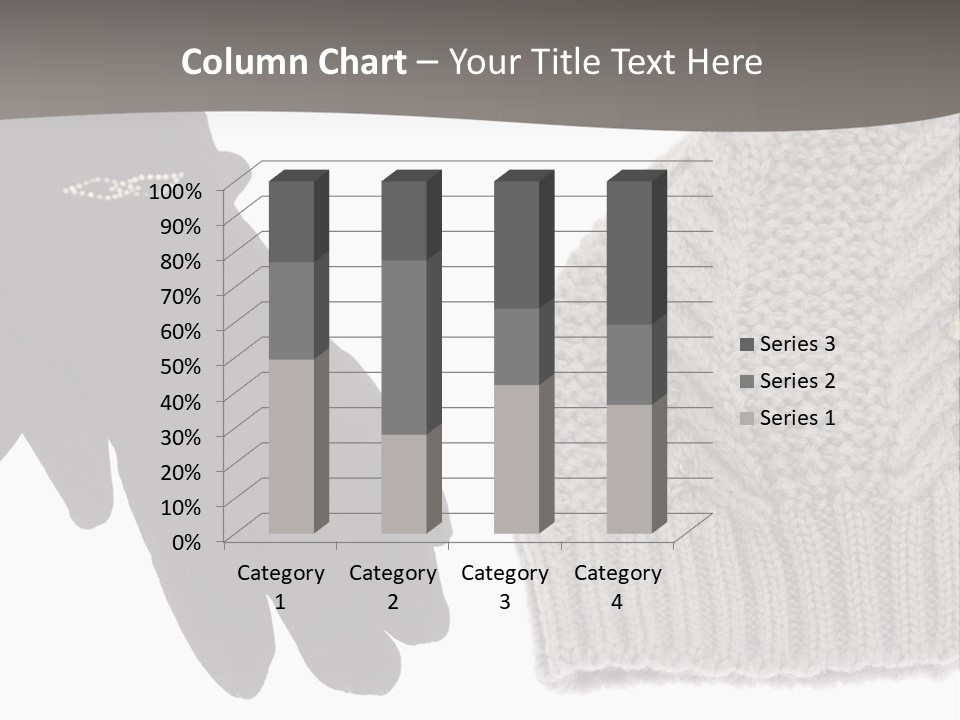 A Pair Of Gloves And A Knitted Hat On A White Background PowerPoint Template