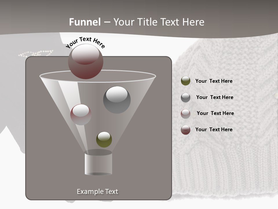 A Pair Of Gloves And A Knitted Hat On A White Background PowerPoint Template