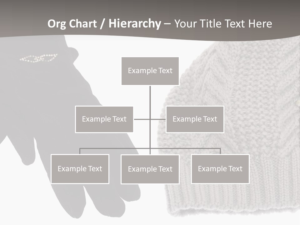 A Pair Of Gloves And A Knitted Hat On A White Background PowerPoint Template