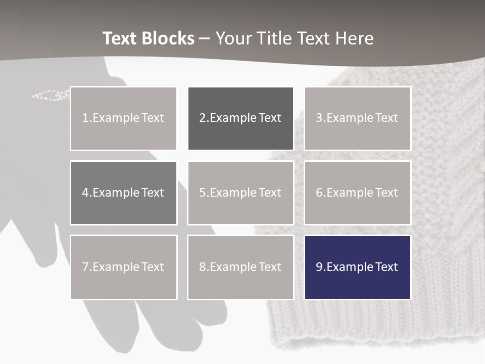 A Pair Of Gloves And A Knitted Hat On A White Background PowerPoint Template